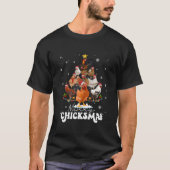 Chicken Merry Chickmas Santa Claus T-Shirt (Vorderseite)
