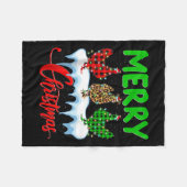 Chicken Merry Christmas Pajamas Leopard Buffalo Pl Fleecedecke (Vorderseite (Horizontal))