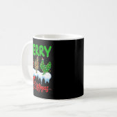 Chicken Merry Christmas Pajamas Leopard Buffalo Pl Kaffeetasse (Vorderseite Links)