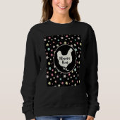 Chicken Mom Mama Hen Love Cute Floral Women Black Sweatshirt (Vorderseite)