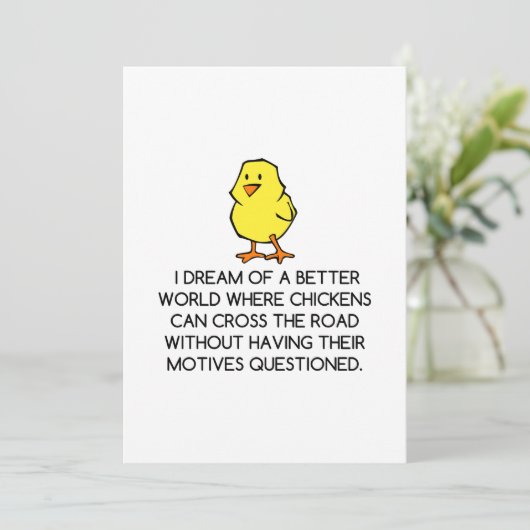 CHICKEN MOTIVES DANKESKARTE (Stehend Vorderseite)