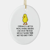 CHICKEN MOTIVES KERAMIK ORNAMENT (Rechts)