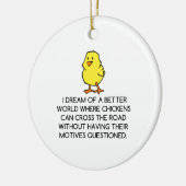 CHICKEN MOTIVES KERAMIK ORNAMENT (Links)