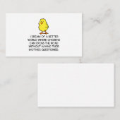 CHICKEN MOTIVES MITTEILUNGSKARTE (Vorne/Hinten)