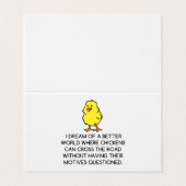 CHICKEN MOTIVES VISITENKARTEN (Außenseite Aufgefaltet)