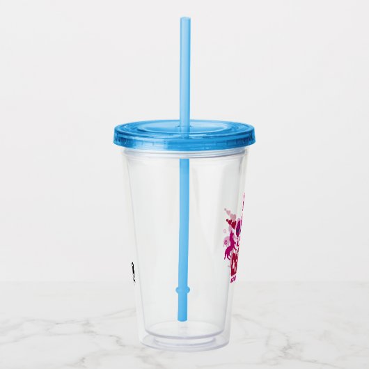 Chicken Nerd Unicorn Graphic Acryltrinkbecher (Rechts)