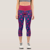 Chicken Nerd Unicorn Graphic Capri Leggings (Vorderseite)
