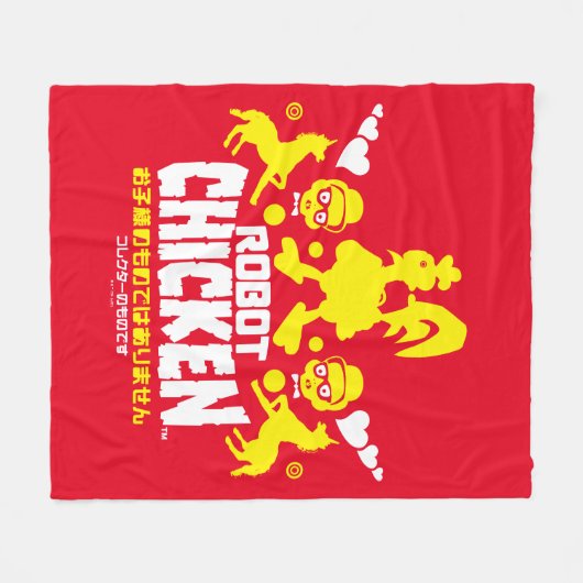 Chicken Nerd Unicorn Graphic Fleecedecke (Vorderseite (Horizontal))