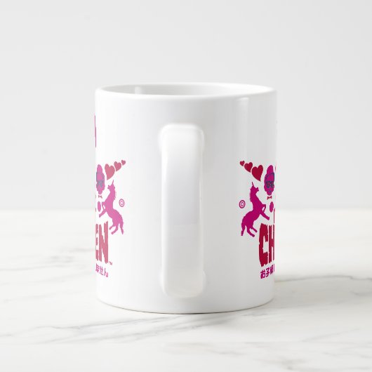 Chicken Nerd Unicorn Graphic Jumbo-Tasse (Rückseite)