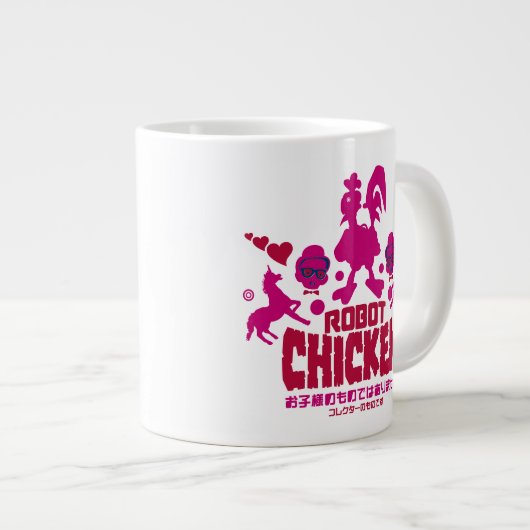Chicken Nerd Unicorn Graphic Jumbo-Tasse (Vorderseite Rechts)