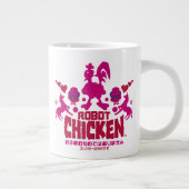 Chicken Nerd Unicorn Graphic Jumbo-Tasse (Rechts)