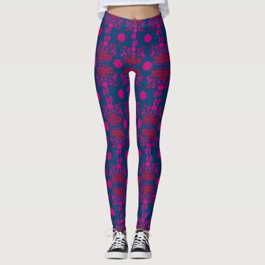 Chicken Nerd Unicorn Graphic Leggings (Vorderseite)
