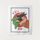 Chicken Ninja Wandteppich (Vorderseite)