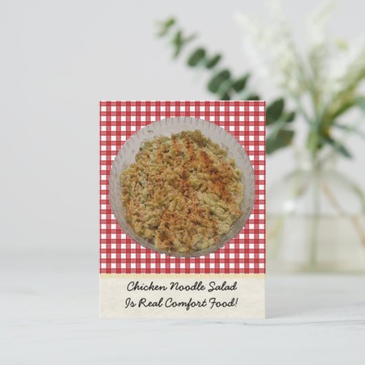 Chicken Noodle Salad Postkarte (Stehend Vorderseite)