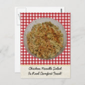 Chicken Noodle Salad Postkarte (Vorne/Hinten)