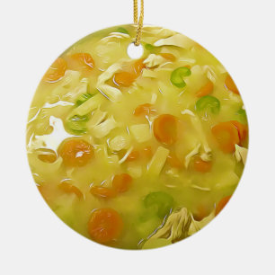 Chicken Noodle Soup Gag Geschenk Weihnachten Keramik Ornament