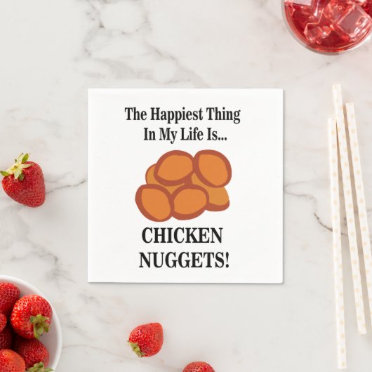 Chicken Nugget Fast Food Chicken Nugget Party Serviette (Beispiel)