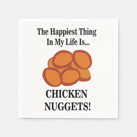 Chicken Nugget Fast Food Chicken Nugget Party Serviette (Vorderseite)