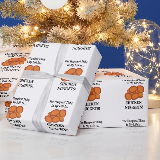 Chicken Nugget Fast Food Funny Chicken Nugget Geschenkpapier (Feiertage)