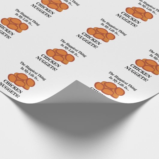 Chicken Nugget Fast Food Funny Chicken Nugget Geschenkpapier (Ecke)