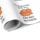 Chicken Nugget Fast Food Funny Chicken Nugget Geschenkpapier (Rolleneckpunkt)