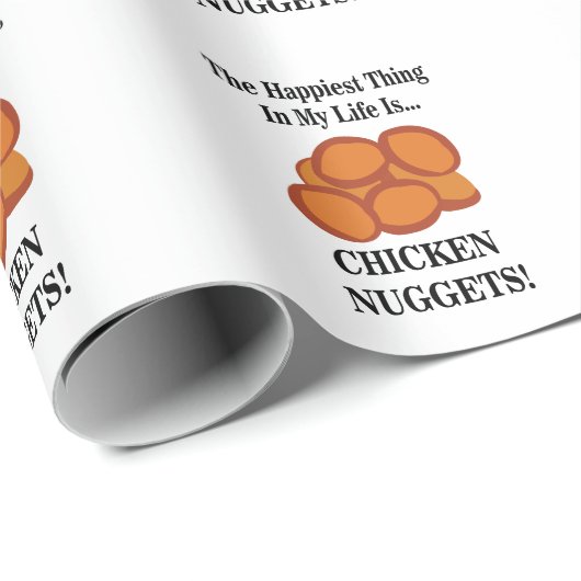 Chicken Nugget Fast Food Funny Chicken Nugget Geschenkpapier (Rolleneckpunkt)