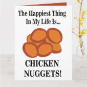 Chicken Nugget Fast Food Funny Chicken Nugget Karte (Gelbe Blume)