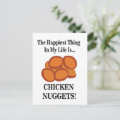 Chicken Nugget Fast Food Funny Chicken Nugget Postkarte (Stehend Vorderseite)