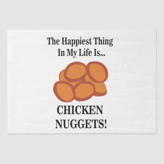 Chicken Nugget Fast Food Funny Chicken Nugget Seidenpapier (Vorderseite)