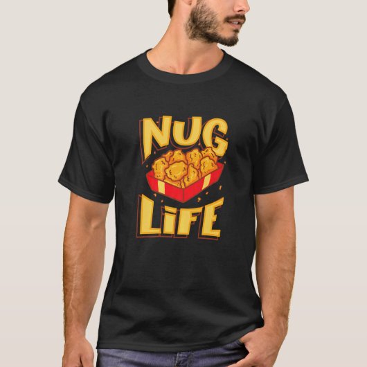 Chicken Nugget Lebensstil T-Shirt (Vorderseite)