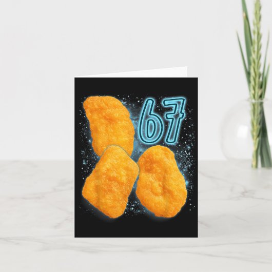 Chicken Nugget Lover 67 Meme Six Seven Fried Chick Karte (Vorderseite)