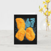 Chicken Nugget Lover 67 Meme Six Seven Fried Chick Karte (Gelbe Blume)