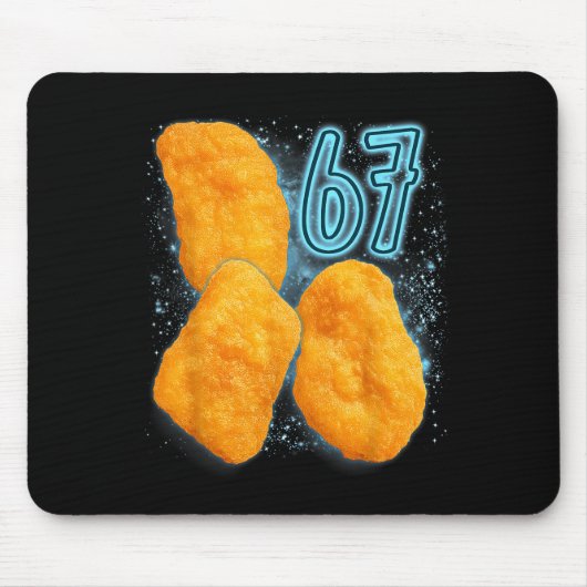 Chicken Nugget Lover 67 Meme Six Seven Fried Chick Mousepad (Vorne)