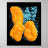 Chicken Nugget Lover 67 Meme Six Seven Fried Chick Poster (Vorne)