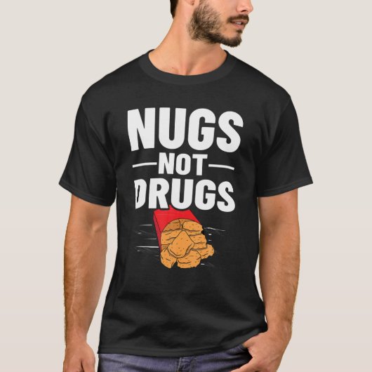 Chicken Nugget Vegan Nuggs Fries Sauce T-Shirt (Vorderseite)