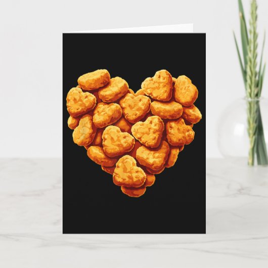 Chicken Nuggets Are My Valentine Heart Funny Valen Karte (Vorderseite)