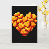 Chicken Nuggets Are My Valentine Heart Funny Valen Karte (Gelbe Blume)