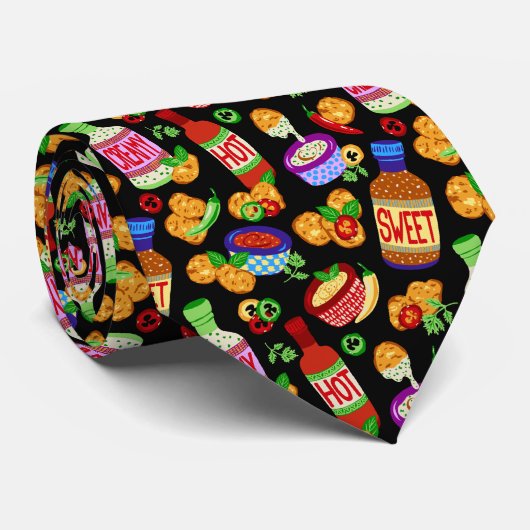 Chicken Nuggets & Dipping Soße Krawatte (Gerollt)