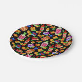 Chicken Nuggets & Dipping Soße Pappteller (Schrägansicht)