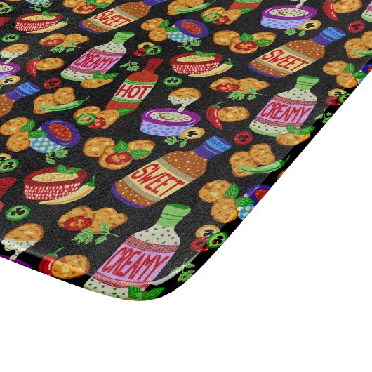 Chicken Nuggets & Dipping Soße Schneidebrett (Ecke)