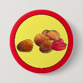 Chicken Nuggets Ketchup Junk Fast Food Feinschmeck Button (Vorderseite)