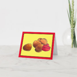 Chicken Nuggets Ketchup Junk Fast Food Feinschmeck Dankeskarte