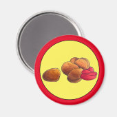 Chicken Nuggets Ketchup Junk Fast Food Feinschmeck Magnet (Vorderseite/Rückseite)