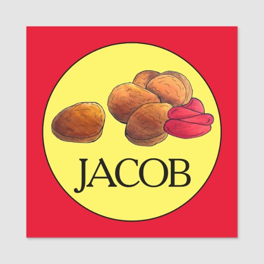 Chicken Nuggets Ketchup Junk Fast Food Feinschmeck Namensschild (Vorderseite)