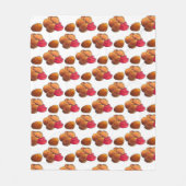 Chicken Nuggets mit Ketchup Junk Food Feinschmecke Fleecedecke (Vorderseite)