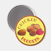 Chicken Nuggets mit Ketchup Junk Food Feinschmecke Magnet (Vorderseite/Rückseite)