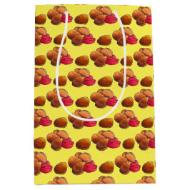 Chicken Nuggets mit Ketchup Junk Food Feinschmecke Mittlere Geschenktüte