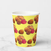 Chicken Nuggets mit Ketchup Junk Food Feinschmecke Pappbecher (Rückseite)