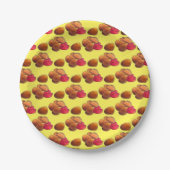 Chicken Nuggets mit Ketchup Junk Food Feinschmecke Pappteller (Vorderseite)