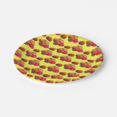 Chicken Nuggets mit Ketchup Junk Food Feinschmecke Pappteller (Schrägansicht)